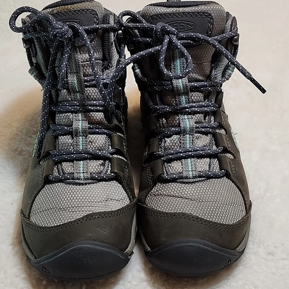 Keen Steens Mid Leather Waterproof Hiking Women's Outdoor  Boots Sz 6